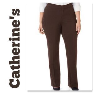 Catherines Chocolate Straight Leg Pants